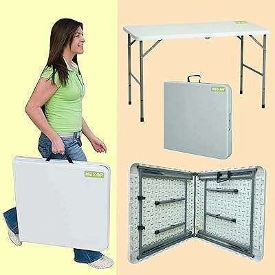 Hexar table de camping polyvalente robuste pliante portable pique nique à manger centerfold idéale pour l'artisanat. DIAYTAR COTE D'IVOIRE, votre boutique en ligne préférée pour des offres discount exceptionnelles. Explorez notre assortiment varié comprenant des produits de qualité pour la maison, l'électroménager, l'informatique, la mode et les gadgets, le tout à des prix défiant toute concurrence. Faites confiance à notre expertise et profitez d'une expérience d'achat en ligne pratique et avantageuse.
