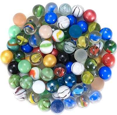 90 pièces billes de verre rondes de couleurs assorties jouets de jeu œil. DIAYTAR COTE D'IVOIRE  - L'adresse incontournable des chasseurs de bonnes affaires en ligne. Découvrez notre large gamme de produits à prix discount, allant des gadgets innovants aux appareils électroménagers dernier cri. Faites des économies sans sacrifier vos envies !