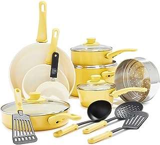 Ensemble de 16 pièces green life softgrip batterie de cuisine antiadhésive en céramique. DIAYTAR COTE D'IVOIRE  est là pour rendre votre budget heureux et votre shopping facile. Parcourez notre gamme complète de produits discount de qualité supérieure allant de la maison à l'électroménager, de l'informatique à la mode, et trouvez des articles pour chaque aspect de votre vie à des prix imbattables!