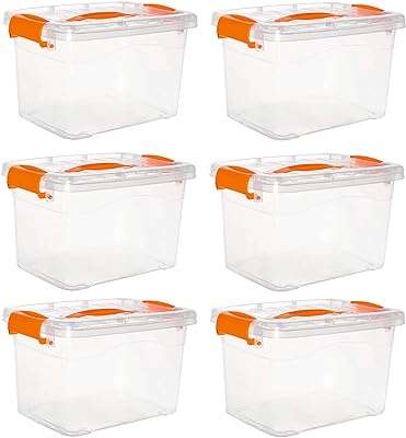 Boîte de rangement en plastique transparent besto 10 l avec couvercle