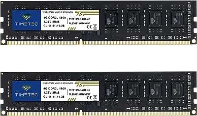 Timetec kit 8 go (2x4 go) ddr3l   ddr3 1600 mhz. Découvrez DIAYTAR COTE D'IVOIRE, votre nouveau repère en ligne pour des achats malins à prix réduit. Parcourez notre catalogue diversifié de produits discount, allant de l'électroménager à l'informatique, en passant par la mode et les gadgets. Obtenez les meilleures offres sans sacrifier la qualité, le tout dans le confort de votre foyer.