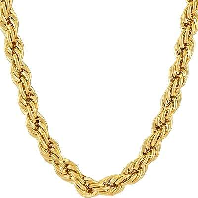 Chaîne en corde de 7 mm plaquée or véritable 24 carats pour hommes et femmes. DIAYTAR COTE D'IVOIRE, votre destination en ligne pour des produits discount de première qualité. Découvrez notre sélection variée et abordable, allant de la maison à l'électroménager, de l'informatique à la mode et aux gadgets, et réalisez des économies substantielles. Peu importe vos besoins, nous avons tout ce qu'il vous faut à des prix compétitifs. Ne manquez pas nos offres spéciales et profitez d'un shopping en ligne facile et économique.