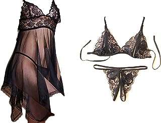 Lingerie 3 pièces en dentelle pour femme nuisette à bretelles sexy. À la recherche des dernières technologies sans vous ruiner ? DIAYTAR COTE D'IVOIRE  est votre partenaire incontournable pour tous vos achats informatiques en ligne. Des ordinateurs portables aux tablettes en passant par les accessoires high-tech, nous vous offrons un rapport qualité-prix imbattable. Restez connecté avec nos offres exceptionnelles et boostez votre productivité à moindre coût !