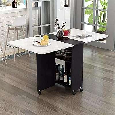 Table à manger multifonctionnelle pliante en bois sur roulettes multicolore. À la recherche de bons plans pour équiper votre maison à moindre coût ? DIAYTAR COTE D'IVOIRE  est là pour vous ! Découvrez notre sélection de produits discount pour la maison, de l'électroménager à la décoration, et profitez de prix imbattables tout au long de l'année.