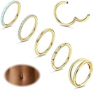 5 pcs 14g anneaux de nombril en acier inoxydable pour femmes. DIAYTAR COTE D'IVOIRE  vous offre des produits discount exceptionnels, sans compromis sur la qualité. Parcourez notre sélection variée comprenant des appareils électroménagers fiables, des gadgets innovants et des tendances mode à des prix défiant toute concurrence.