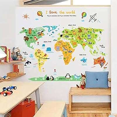 Chambre d'enfant animaux colorés carte du monde stickers muraux vinyle chambre. Simplifiez vos achats et épargnez chez DIAYTAR COTE D'IVOIRE, votre boutique en ligne ultime pour des trouvailles discount. Parcourez notre catalogue de produits, allant des articles de cuisine astucieux aux appareils électroniques de dernière génération. Restez branché avec notre sélection d'appareils informatiques à prix réduits et accordez-vous une excellente garde-robe avec des vêtements à la mode à prix imbattables. Avec des options de livraison rapides et une satisfaction garantie, nous vous aidons à réaliser des économies en un seul clic !