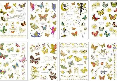 Enfants 90 motifs tampon doré tatouages ​​temporaires 8 feuilles papillon dessin. DIAYTAR COTE D'IVOIRE, la boutique en ligne polyvalente qui répond à tous vos besoins d'articles ménagers à bas prix. Des ustensiles de cuisine pratiques aux produits d'entretien essentiels, nous avons tout ce dont vous avez besoin pour faciliter votre quotidien sans dépenser une fortune. Ne manquez pas nos bonnes affaires !