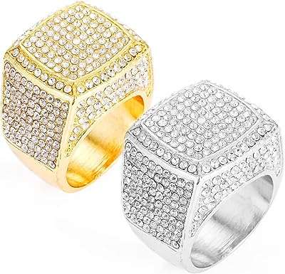 Bague empire hip hop bling diamant bijoux pour hommes forme carrée. DIAYTAR COTE D'IVOIRE  - Votre source incontournable de produits discount pour la maison, l'électroménager, l'informatique, la mode et les gadgets. Nous sommes fiers de vous offrir une sélection variée à des prix exceptionnels. Parcourez notre boutique en ligne dès maintenant et trouvez les meilleures affaires!