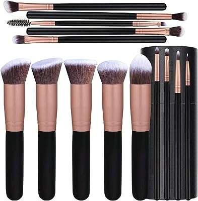 Ensemble de 14 pinceaux de maquillage professionnels accessoires et pour fond de teint couvrant tous les besoins