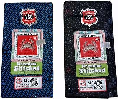 Lungi cousu en coton nandu pour hommes (multicolore taille unique) pack de 2. DIAYTAR COTE D'IVOIRE  - La solution idéale pour des achats discount en ligne. Explorez notre gamme complète de produits pour la maison, l'électroménager, l'informatique, la mode et les gadgets, et bénéficiez de tarifs compétitifs. Simplifiez votre expérience d'achat avec notre boutique en ligne conviviale et découvrez des offres imbattables.
