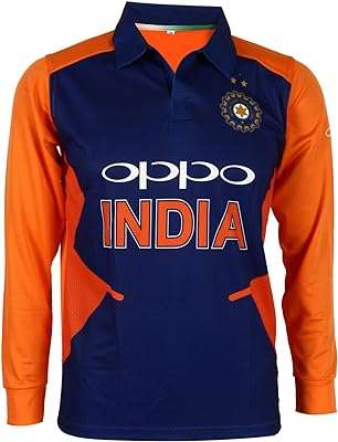 Maillot de cricket de soutien à manches longues de l'équipe indienne l'extérieur nouvel uniforme orange en polyester. DIAYTAR COTE D'IVOIRE  - Votre source en ligne pour des produits discount de qualité. Explorez notre boutique en ligne et découvrez une large variété de produits, du petit électroménager aux gadgets les plus en vogue. Profitez de nos prix cassés et trouvez les meilleurs deals pour vos besoins quotidiens.