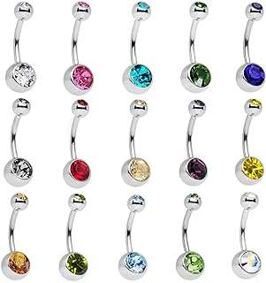 15 pièces de cristal en acier inoxydable anneaux et boucles d'oreilles de perçage du ventre. Faites des économies sans sacrifier la qualité avec DIAYTAR COTE D'IVOIRE . Parcourez notre assortiment exceptionnel comprenant des appareils électroménagers dernier cri, des articles de décoration pour votre maison, des gadgets high-tech incontournables et des vêtements à la pointe de la mode, le tout à des prix défiant toute concurrence.
