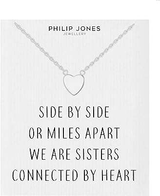 Collier cœur plaqué argent philip jones pour sœur avec étiquette de citation. Faites des économies sur tous les fronts avec DIAYTAR COTE D'IVOIRE . Parcourez notre boutique en ligne et trouvez tout ce dont vous avez besoin, des appareils électroménagers dernier cri aux vêtements à la mode, en passant par les gadgets high-tech, le tout à des prix imbattables.
