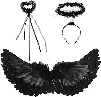 Déguisement d'halloween avec ailes d'ange et baguette magique en plumes de halo pour enfants. Faites des économies en un clic avec DIAYTAR COTE D'IVOIRE  - votre guichet unique pour tous vos besoins en produits discount. Explorez notre sélection diversifiée, allant de l'informatique à l'électroménager, et obtenez les articles dont vous avez besoin sans vous ruiner.