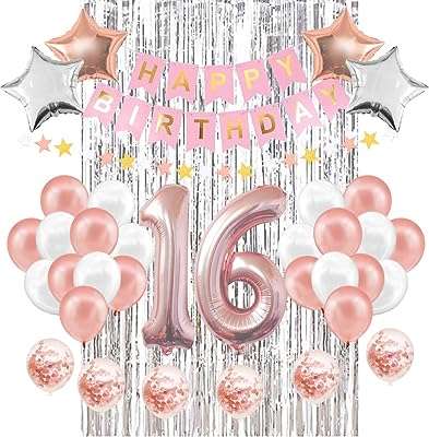 Fournitures de décorations de fête du 16e anniversaire bannière joyeux ballons numéro 16 en or. DIAYTAR COTE D'IVOIRE, la boutique en ligne par excellence pour tous les amateurs de gadgets insolites et ludiques. Découvrez notre large sélection de produits à petit prix, parfaits pour surprendre et amuser votre entourage. De l'électronique à l'originalité débordante, laissez-vous tenter par nos gadgets innovants et créez la surprise en toutes occasions !