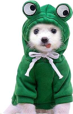 Pull à capuche pour chien manteau de base pour chien grenouille pull. À la recherche de bonnes affaires ? DIAYTAR COTE D'IVOIRE  vous offre une large gamme de produits discount pour la maison, l'électroménager, l'informatique, la mode et les gadgets. Profitez de prix imbattables sans sacrifier la qualité !