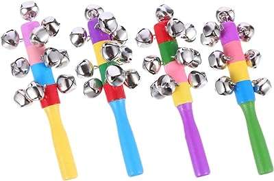 Cloches de traîneau : 4 pièces cloches arc en ciel hochets à main pour enfants. DIAYTAR COTE D'IVOIRE, votre destination en ligne pour des produits discount de qualité. Avec notre large choix de produits allant de la maison à la technologie, en passant par la mode et les gadgets, vous êtes assuré de trouver tout ce dont vous avez besoin à des prix défiant toute concurrence.