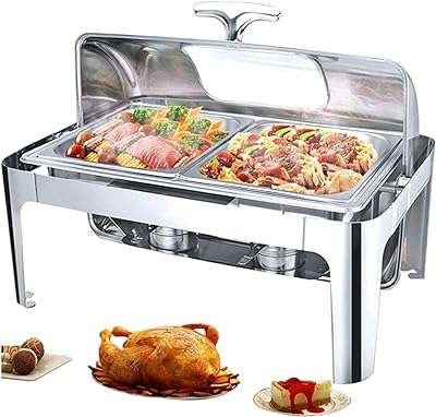 Chauffe plats électrique pour buffet ensemble de plats de buffet électriques en acier inoxydable avec couvercle. Économisez intelligemment avec DIAYTAR COTE D'IVOIRE, la boutique en ligne qui vous propose une variété de produits discount à des prix défiant toute concurrence. Des indispensables pour la maison aux gadgets les plus tendances, en passant par les dernières nouveautés en mode et en informatique, vous trouverez tout ce dont vous avez besoin pour moins cher, sans compromis sur la qualité !