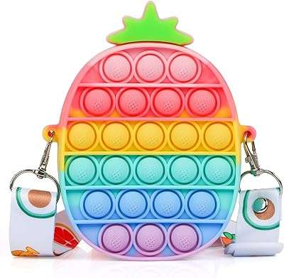 Pop fidget bag coloré ananas design silicone soulagement du stress sensoriel. DIAYTAR COTE D'IVOIRE  vous propose une expérience de shopping inoubliable : explorez notre boutique en ligne pour trouver des réductions incroyables sur des produits pour la maison, l'électroménager, l'informatique et la mode. Ne sacrifiez pas la qualité pour des économies, grâce à DIAYTAR COTE D'IVOIRE !