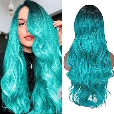 Perruque vert bleuâtre ombré perruque longue ondulée avec partie latérale cheveux. Recherchez-vous des produits de qualité sans vous ruiner ? DIAYTAR COTE D'IVOIRE  est là pour vous ! Notre boutique en ligne propose une large gamme de produits discount, de la maison à l'électroménager en passant par l'informatique, la mode et les gadgets. Faites des économies avec nous !