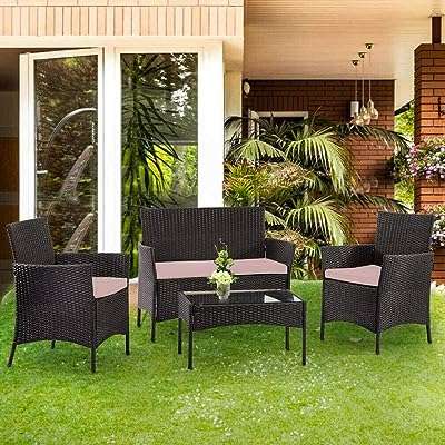 Bargangaluru 4 pièces ensemble de meubles de jardin en rotin noir patio. Trouvez tout ce dont vous avez besoin à des prix incroyables sur DIAYTAR COTE D'IVOIRE  ! Notre large gamme de produits discount comprend des articles pour la maison, de l'électroménager à l'informatique en passant par la mode et les gadgets de pointe. Explorez nos offres variées et redécorez votre espace avec style, équipez-vous des dernières technologies, ou mettez à jour votre garde-robe sans vous ruiner. Profitez de la commodité de nos achats en ligne avec des options de livraison rapides et fiables !