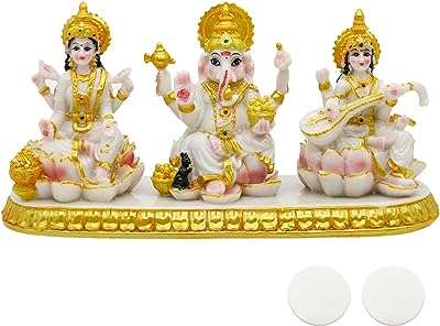 Statue indienne de laxmi ganesh saraswati 39" de hauteur petite sculpture. Avec DIAYTAR COTE D'IVOIRE, vous pouvez acheter intelligemment tout en restant dans votre budget. Notre boutique en ligne propose une sélection de produits discount pour la maison, l'électroménager, l'informatique et la mode, avec des prix attractifs. Parcourez notre collection dès maintenant et trouvez tout ce dont vous avez besoin à moindre coût !