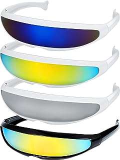 4 paires de lunettes de soleil teintées à verres miroir étroits pour costume. DIAYTAR COTE D'IVOIRE  - votre solution tout-en-un pour des achats discount en ligne ! Découvrez notre gamme finale de produits, allant des indispensables de la maison aux dernières tendances de la mode et de la technologie. Obtenez les meilleurs prix sur une sélection variée d'articles, vous permettant de réaliser d'énormes économies tout en profitant de produits de qualité. Avec des options de livraison flexibles et une satisfaction garantie, nous faisons de votre expérience d'achat un jeu d'enfant !