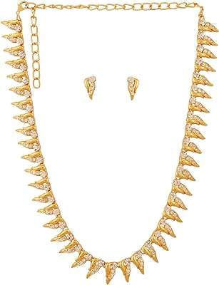 Collier avec pendentif en diamant indien bollywood finement travaillé touchstone avec strass et cristaux. Vous recherchez des produits discount de qualité ? Ne cherchez plus ! DIAYTAR COTE D'IVOIRE  propose une gamme étendue de produits allant de la maison à l'électroménager, de l'informatique à la mode. Faites des économies tout en comblant vos besoins avec notre boutique en ligne.