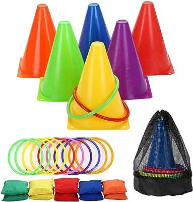 Ibengo 3 en 1 ensemble de jeu de carnaval en plein air sac de haricots cornhole pour enfants. Chez DIAYTAR COTE D'IVOIRE, nous vous proposons des offres folles sur une gamme complète de produits. Des articles indispensables pour votre maison, aux dernières tendances en matière de mode et de gadgets sensationnels, notre boutique en ligne saura satisfaire tous vos besoins à des prix compétitifs. Faites des affaires exceptionnelles dès maintenant !