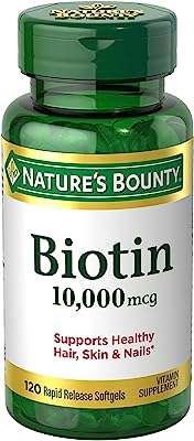 Capsules de vitamines et de biotine nature's bounty 10 000 mcg paquet. DIAYTAR COTE D'IVOIRE  - la solution pour des achats discount en ligne simples et rapides. Trouvez tout ce dont vous avez besoin sans vous ruiner, de la maison à l'électroménager en passant par l'informatique et la mode. Profitez de nos prix compétitifs et faites des économies dès maintenant.
