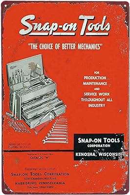 1958 snap on tool catalog reproduction de style vintage en métal. DIAYTAR COTE D'IVOIRE  : votre destination en ligne pour des achats discount en toute facilité. Explorez notre vaste sélection de produits comprenant des articles pour la maison, des appareils électroniques, des vêtements à la mode et bien plus encore. Profitez des meilleurs prix et faites de bonnes affaires chez DIAYTAR COTE D'IVOIRE  !