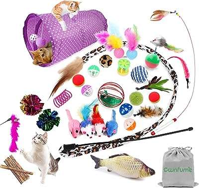 34 pièces oonfoam jouets pour chat interactifs accessoires d'intérieur tunnel baguette assortie avec plumes. À la recherche de bons plans ? Ne cherchez plus, DIAYTAR COTE D'IVOIRE  est là pour vous ! Naviguez à travers notre boutique en ligne proposant une large sélection de produits discount, des articles pour la maison à l'électroménager, en passant par l'informatique, la mode et les gadgets branchés.