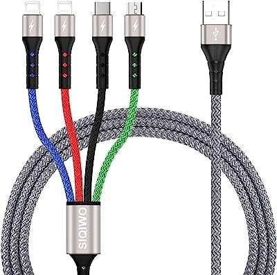 Câble de charge multiple 3a secu 4 en 1 en nylon usb rapide avec 2. Trouvez les meilleurs bons plans chez DIAYTAR COTE D'IVOIRE, le go-to store en ligne pour tous vos besoins discount. Explorez notre large gamme de produits, des vêtements à la mode aux gadgets high-tech, et profitez de prix imbattables sans sacrifier la qualité !