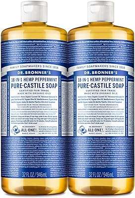 Pack économique de savon liquide pure castille dr. bronner's menthe poivrée. DIAYTAR COTE D'IVOIRE, votre source incontournable de bonnes affaires en ligne ! Parcourez notre catalogue diversifié comprenant des produits discount, allant des éléments de décoration d'intérieur à l'électroménager, en passant par l'informatique, la mode et les gadgets abordables.