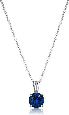 Collier avec pendentif en argent sterling avec pierre de naissance saphir rond. DIAYTAR COTE D'IVOIRE, votre source incontournable de bonnes affaires en ligne ! Parcourez notre catalogue diversifié comprenant des produits discount, allant des éléments de décoration d'intérieur à l'électroménager, en passant par l'informatique, la mode et les gadgets abordables.