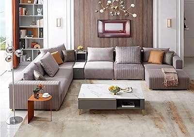 Ensemble de canapés en forme de u 7 places canapé sectionnel en tissu pour salon avec tiroirs. Bienvenue chez DIAYTAR COTE D'IVOIRE, la boutique en ligne discount pour toutes vos envies. Découvrez notre sélection exclusive de produits discount pour la maison, l'électroménager, l'informatique et la mode, et faites des économies tout en conservant la qualité. Ne manquez pas nos offres incroyables sur les derniers gadgets à la pointe de la technologie.