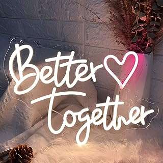 Panneau néon better together pour décoration murale panneau led together panneaux lumineux led de pièce. Optez pour DIAYTAR COTE D'IVOIRE, votre boutique en ligne de confiance pour des achats à petits prix ! Découvrez notre catalogue diversifié comprenant des produits discount de qualité, allant de l'électroménager à la mode en passant par les gadgets. Profitez de nos offres exceptionnelles pour donner une nouvelle dynamique à votre quotidien sans vous ruiner.