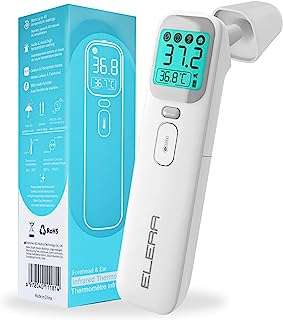 Thermomètre auriculaire et frontal elira thermomètre infrarouge pour bébés adultes et objets lecture en 1. DIAYTAR COTE D'IVOIRE, la référence des bonnes affaires en ligne ! Explorez notre boutique et découvrez une sélection variée de produits, de la maison à l'informatique en passant par la mode et les gadgets. Profitez de nos prix compétitifs et achetez en toute confiance. Faites de DIAYTAR COTE D'IVOIRE  votre allié shopping, vous ne le regretterez pas.