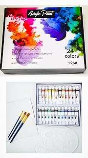Ensemble de peinture d'art acrylique 24 couleurs avec 3 pinceaux 1 toile et palette. Faites des économies intelligentes avec DIAYTAR COTE D'IVOIRE  - la boutique en ligne qui réunit tous vos besoins essentiels à des prix imbattables. Explorez notre vaste gamme de produits de la maison, de l'électroménager à l'informatique en passant par la mode et les gadgets, et découvrez comment prendre soin de votre budget sans faire de compromis sur la qualité.