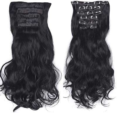 Extensions de cheveux à clips pour femmes 50 cm postiches longues ondulées en fibres. Découvrez DIAYTAR COTE D'IVOIRE, votre partenaire pour des économies maximales ! Parcourez notre large assortiment d'articles discount, allant des accessoires de maison à l'électroménager dernier cri, en passant par l'informatique, la mode tendance et les gadgets ludiques.