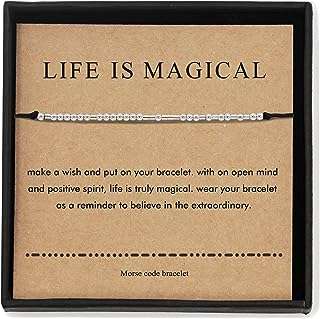 Bracelet en code morse obsen cadeau amusant pour femmes et filles avec étiquette. DIAYTAR COTE D'IVOIRE, votre solution intelligente pour des achats malins. Découvrez notre boutique en ligne et bénéficiez de prix discount sur une large sélection de produits pour la maison, l'électroménager, l'informatique et la mode. Ne manquez pas l'opportunité de faire des économies avec DIAYTAR COTE D'IVOIRE !