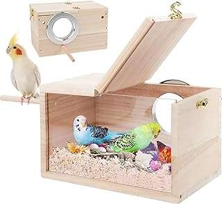 Nichoir à perruches lapins d'élevage de nid d'oiseau design transparent avec perchoir en bois. DIAYTAR COTE D'IVOIRE, le paradis du shopping en ligne à prix discount ! Naviguez à travers notre large gamme de produits discount soigneusement sélectionnés pour votre maison, votre cuisine, votre dressing et bien plus encore. Faites de bonnes affaires et offrez-vous les dernières tendances à petits prix, tout en restant à l'affût des nouveautés.