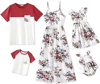 Tenues assorties pour la famille maman et moi imprimé intégral bretelles. DIAYTAR COTE D'IVOIRE, la référence des bonnes affaires en ligne ! Explorez notre boutique et découvrez une sélection variée de produits, de la maison à l'informatique en passant par la mode et les gadgets. Profitez de nos prix compétitifs et achetez en toute confiance. Faites de DIAYTAR COTE D'IVOIRE  votre allié shopping, vous ne le regretterez pas.