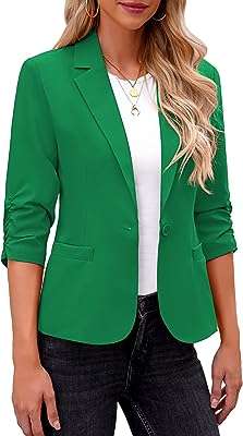 Blazers pour femmes vestes de costume élégantes blazers décontractés à manches. Vous cherchez des produits discount de qualité ? Ne cherchez plus, DIAYTAR COTE D'IVOIRE  est là pour vous. Notre boutique en ligne généraliste propose une large gamme d'articles allant de la maison à l'informatique en passant par l'électroménager et la mode. Faites des économies sans compromettre la qualité grâce à notre sélection minutieusement choisie de produits à prix réduits. Profitez des avantages du shopping en ligne avec DIAYTAR COTE D'IVOIRE .