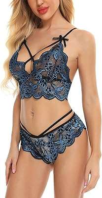 Ensemble de lingerie deux pièces sexy en dentelle pour femmes soutien gorge et culotte. DIAYTAR COTE D'IVOIRE  - Votre destination en ligne pour des offres discount sur tout ! Parcourez notre vaste sélection de produits pour équiper votre maison avec des électroménagers, des articles de mode tendance et même des gadgets technologiques, le tout à des prix incroyables. Ne manquez pas nos super promotions et économisez dès aujourd'hui !