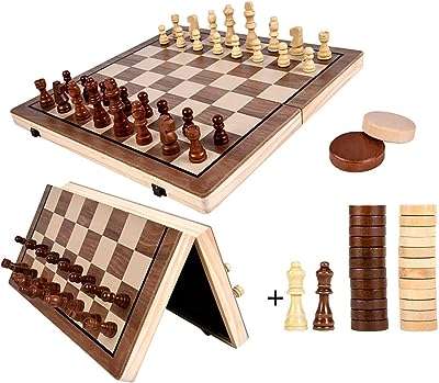 Jeu d'échecs magnétique en bois 2 en 1 yallajoy planches pliantes queen jeu portable de voyage. À la recherche de produits discount de qualité ? Ne cherchez plus ! DIAYTAR COTE D'IVOIRE  vous propose une sélection variée d'articles pour la maison, l'électroménager, l'informatique et la mode à des prix imbattables. N'hésitez plus et faites des économies en optant pour nos offres attractives !
