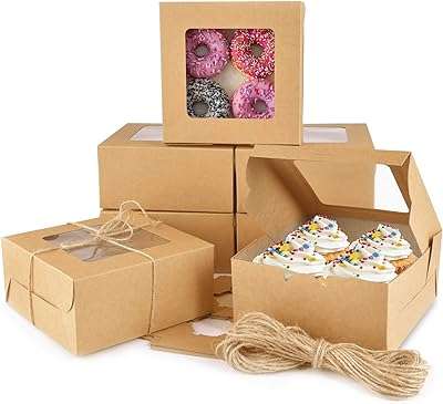 Boîtes à gâteaux 6" x 3" 24 pièces boîtes de boulangerie marron avec fenêtre. Ne cherchez plus ailleurs, DIAYTAR COTE D'IVOIRE  est là pour vous offrir des produits à prix cassés. Parcourez notre boutique en ligne et découvrez notre large sélection de produits allant de la maison à l'électroménager, de l'informatique à la mode. Profitez de nos prix discount exceptionnels pour réaliser de grandes économies.