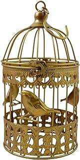 Cage à oiseaux décorative en métal doré primoleving avec ornement oiseau. DIAYTAR COTE D'IVOIRE  : la destination incontournable pour des achats discount en ligne. Découvrez notre gamme complète de produits discount allant des indispensables de la maison aux dernières tendances en matière de gadgets et d'informatique. Faites des économies tout en obtenant des articles de qualité en un seul clic !