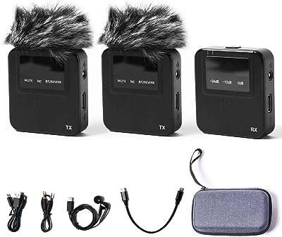 Système de microphone cravate sans fil double canal 24 g avec écran. Optez pour DIAYTAR COTE D'IVOIRE, votre boutique en ligne de confiance pour des achats à petits prix ! Découvrez notre catalogue diversifié comprenant des produits discount de qualité, allant de l'électroménager à la mode en passant par les gadgets. Profitez de nos offres exceptionnelles pour donner une nouvelle dynamique à votre quotidien sans vous ruiner.