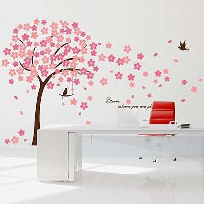 Autocollant mural walplus en forme de fleur de cerisier rose. Ne dépensez pas plus que nécessaire - choisissez DIAYTAR COTE D'IVOIRE  pour vos achats en ligne. Parcourez notre vaste sélection d'articles discount, allant des produits pour la maison à l'électroménager, en passant par l'informatique, la mode et les gadgets, et profitez de remises exceptionnelles. Avec des prix aussi attractifs, vous pourrez économiser tout en vous offrant des produits de qualité.